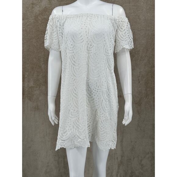 Lilly Pulitzer Dresses & Skirts - Lilly Pulitzer Dress Womens Small Marble Resort White Lace Preppy Beach Summer